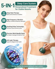 Yerepk lymphatic drainage massager side view highlighting handheld convenience for quick sessions
