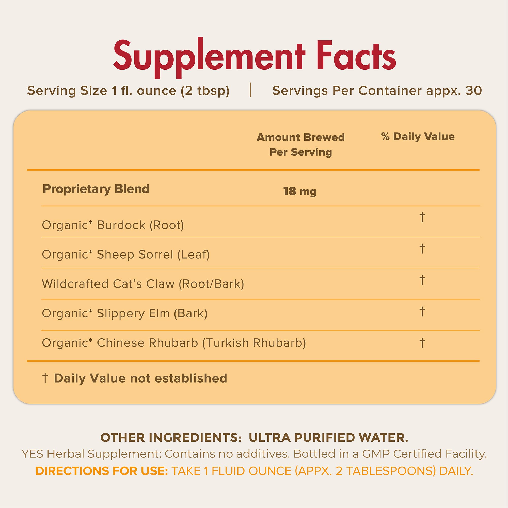 Yes Herbal Immunity liquid inside hints at premium botanical blend.