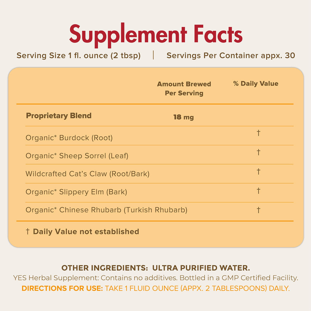 Yes Herbal Immunity liquid inside hints at premium botanical blend.