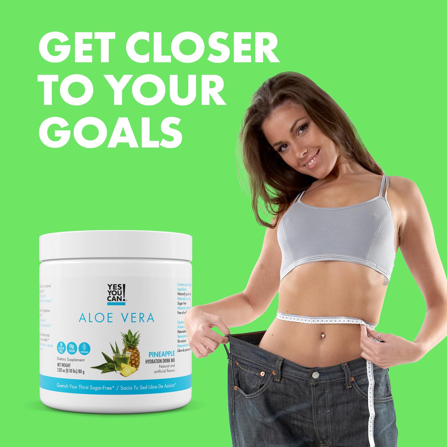 Ingredients shot highlighting aloe vera extract and natural flavors