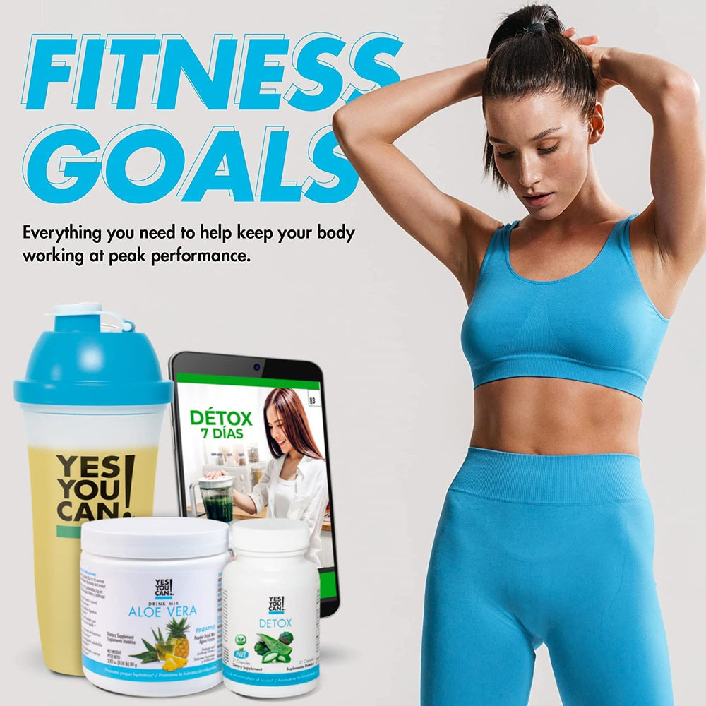 Yes You Can! Aloe drink mango flavor being prepared for hydration