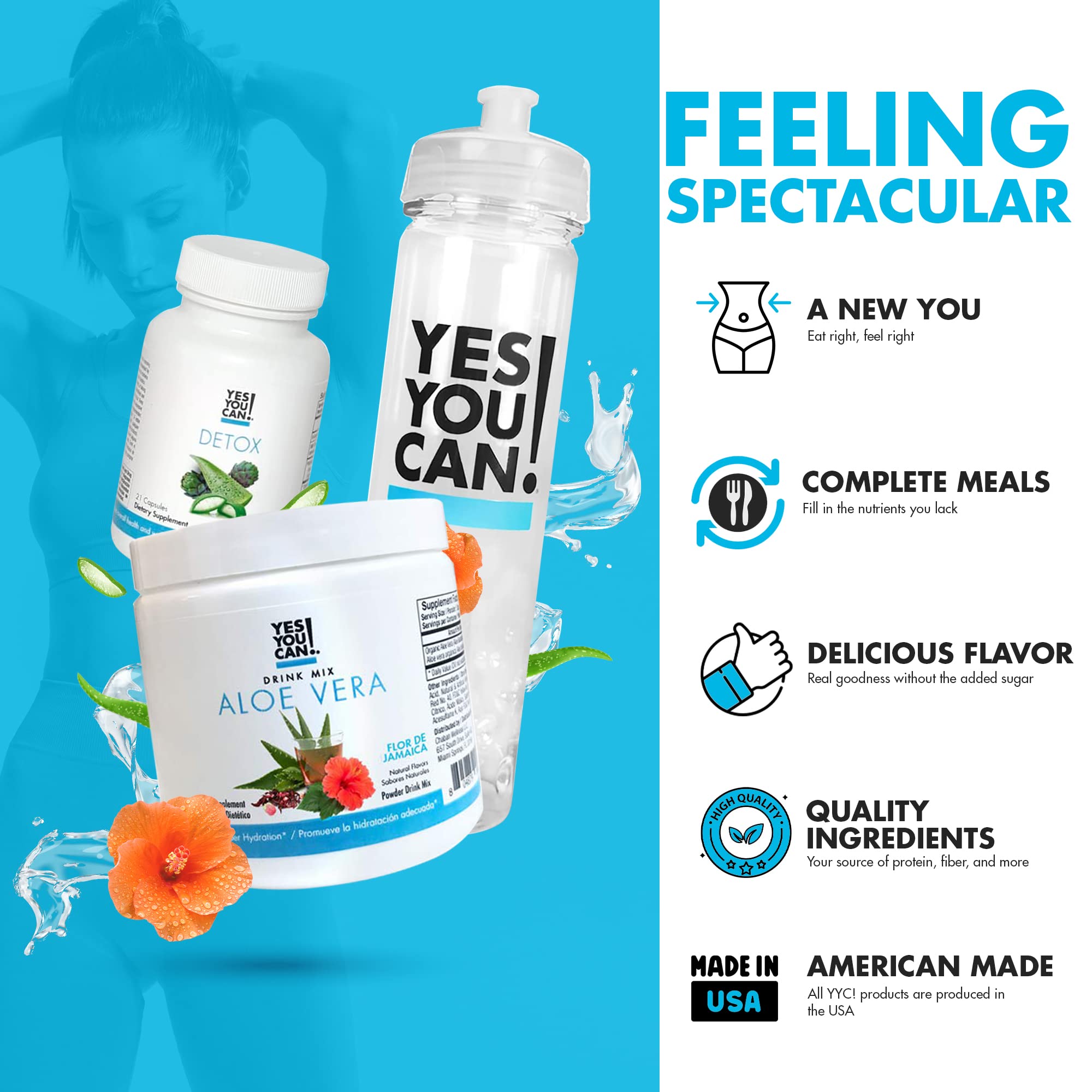 Yes You Can! Aloe drink pineapple flavor ready to enjoy on the go