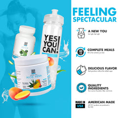 Yes You Can! Water Bottle shown for on-the-go hydration and easy shake preparation.