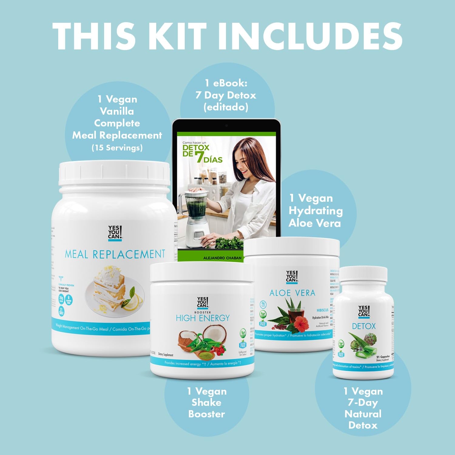 Yes You Can! strawberry meal replacement powder ready for quick smoothies