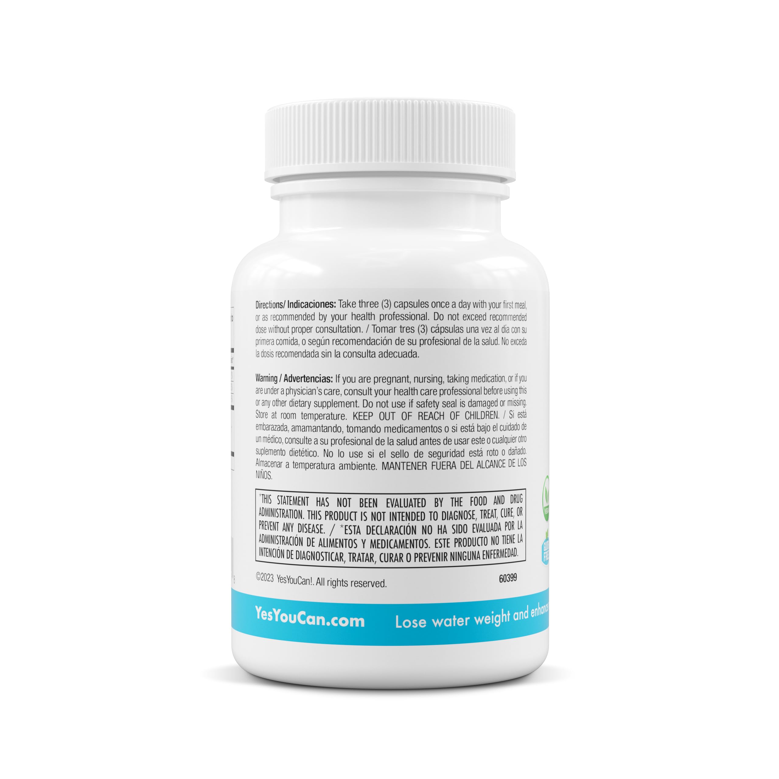 Yes You Can! electrolytes and vitamins contents image highlights added daily nutrients.