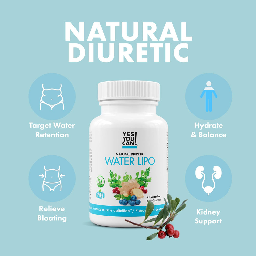 Yes You Can Water Lipo capsules closeup for easy daily use.