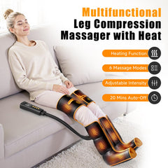 Yeskuyan leg massager control panel showing easy 6-mode operation