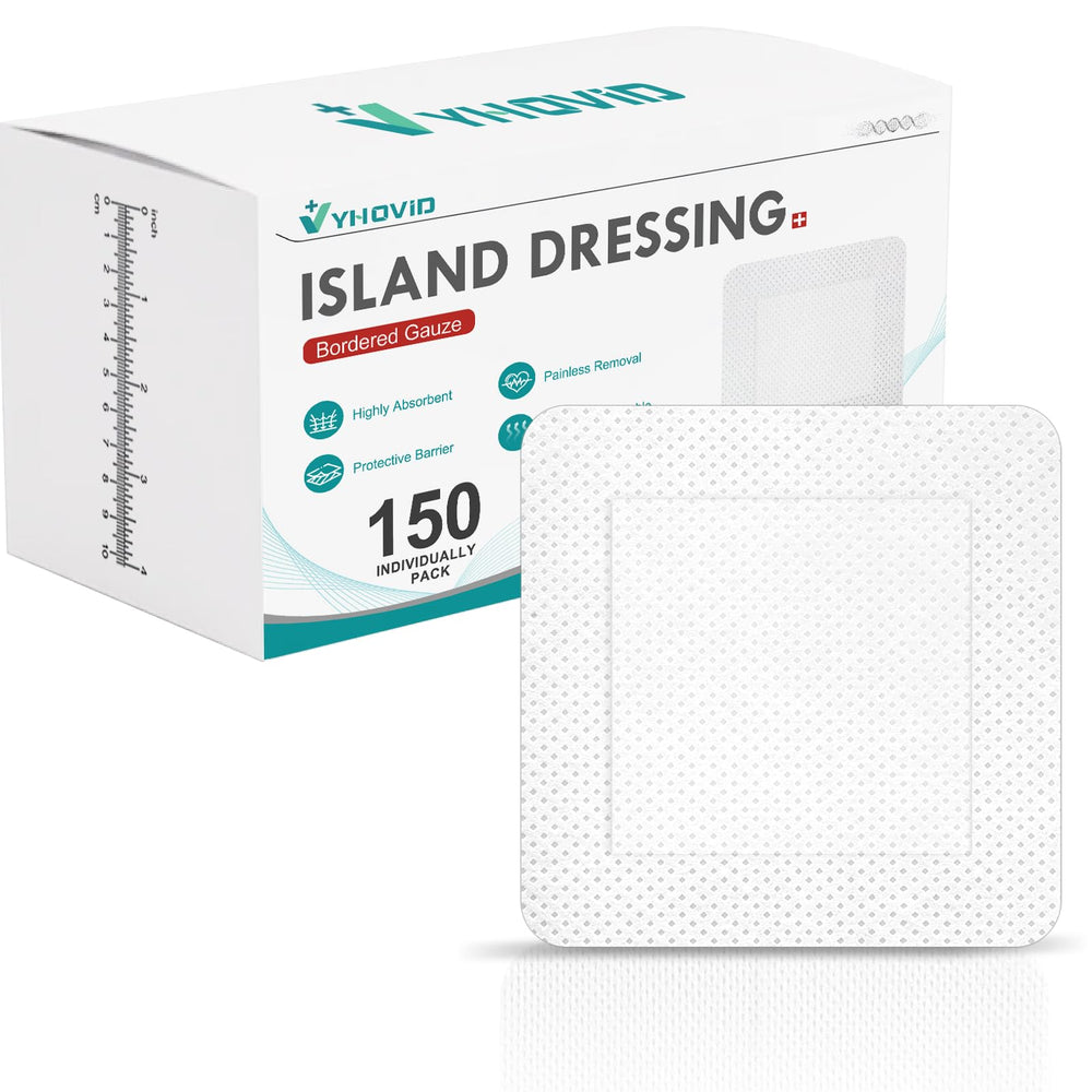 YHOVID island dressing 4x4 with border provides secure protection and comfort.