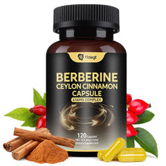 YIdegt berberine cinnamon bottle promoting daily wellness support