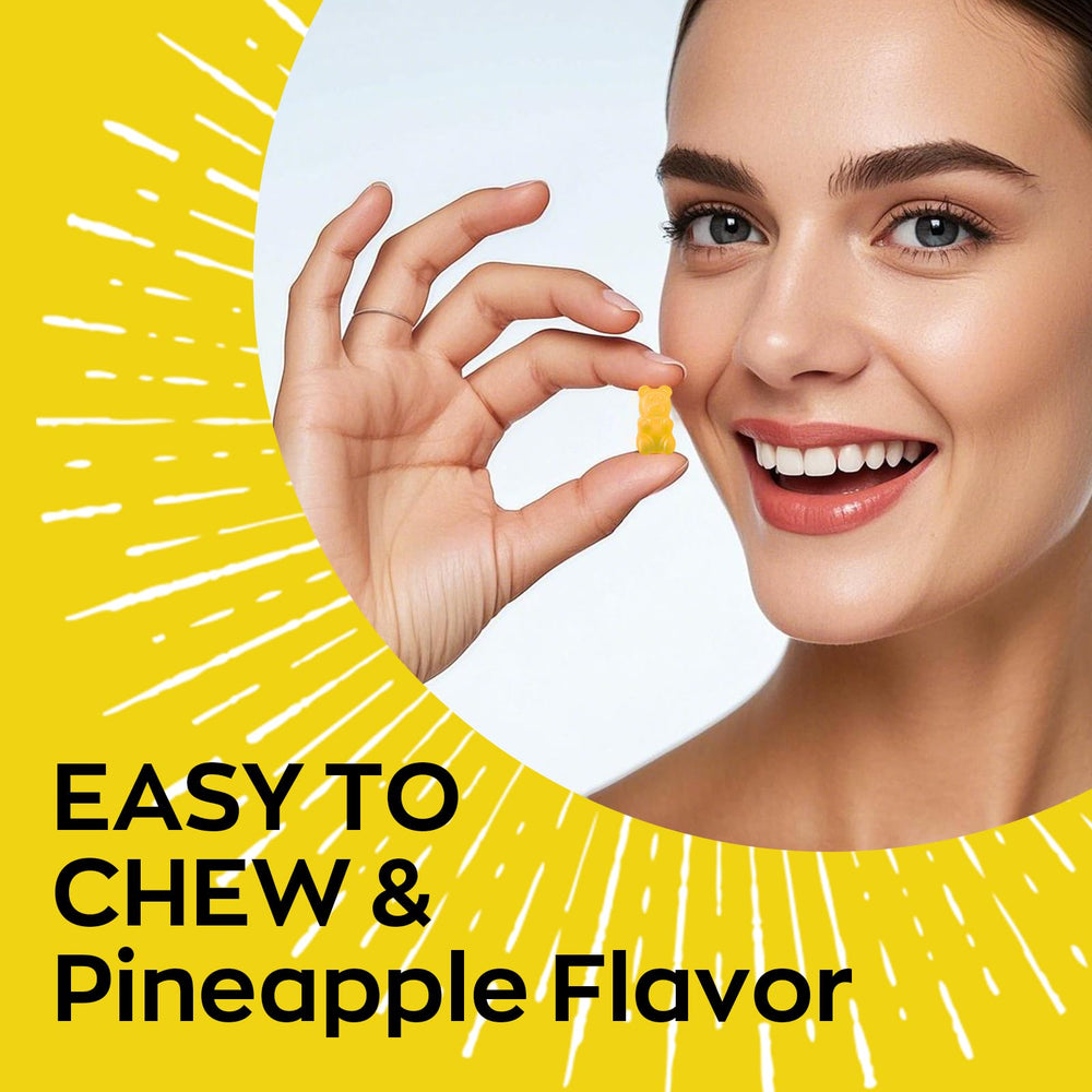 Yidout fiber gummies close-up emphasizing chewy texture and ease of intake