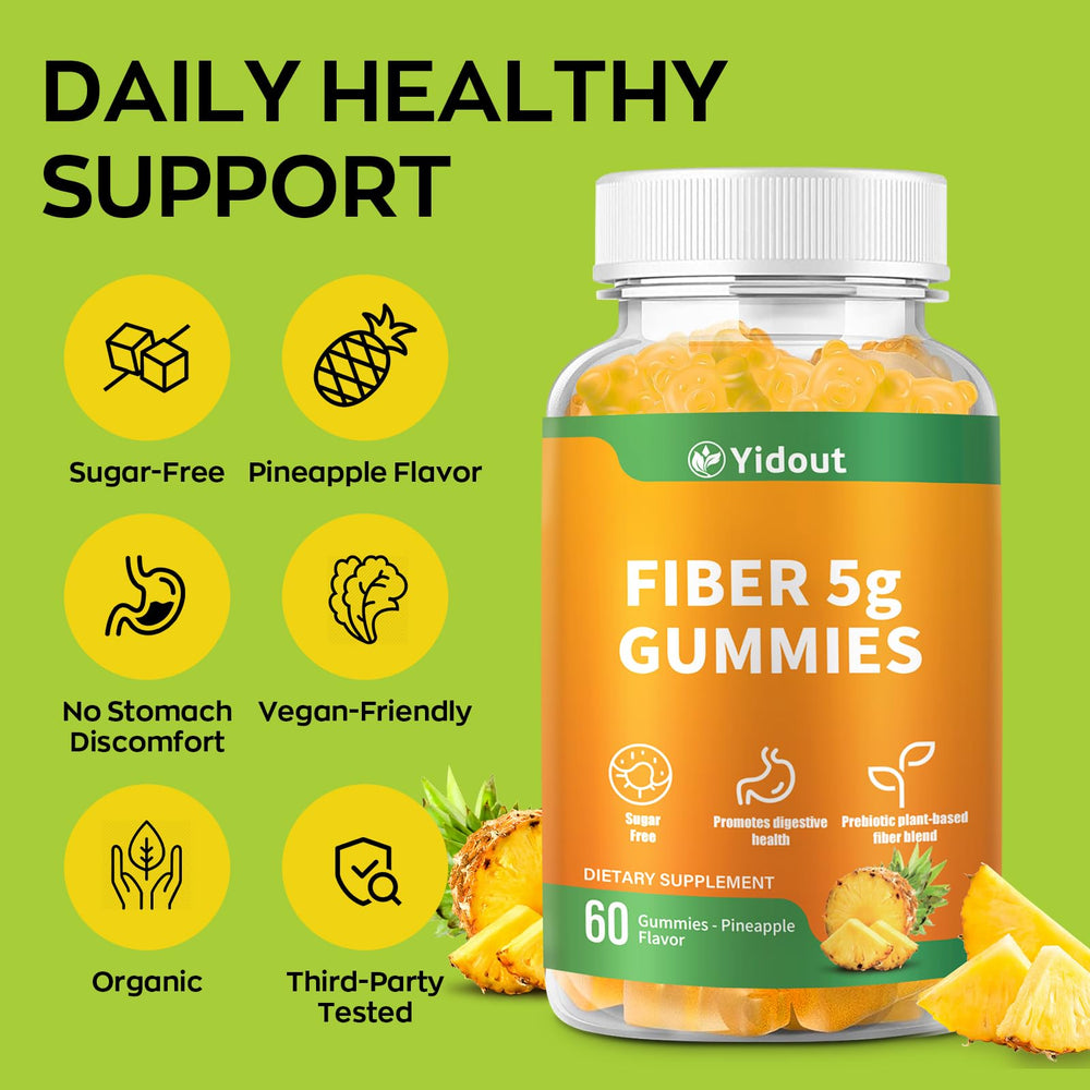 Yidout pack-two 60-count image highlights vegan, gelatin-free gummies