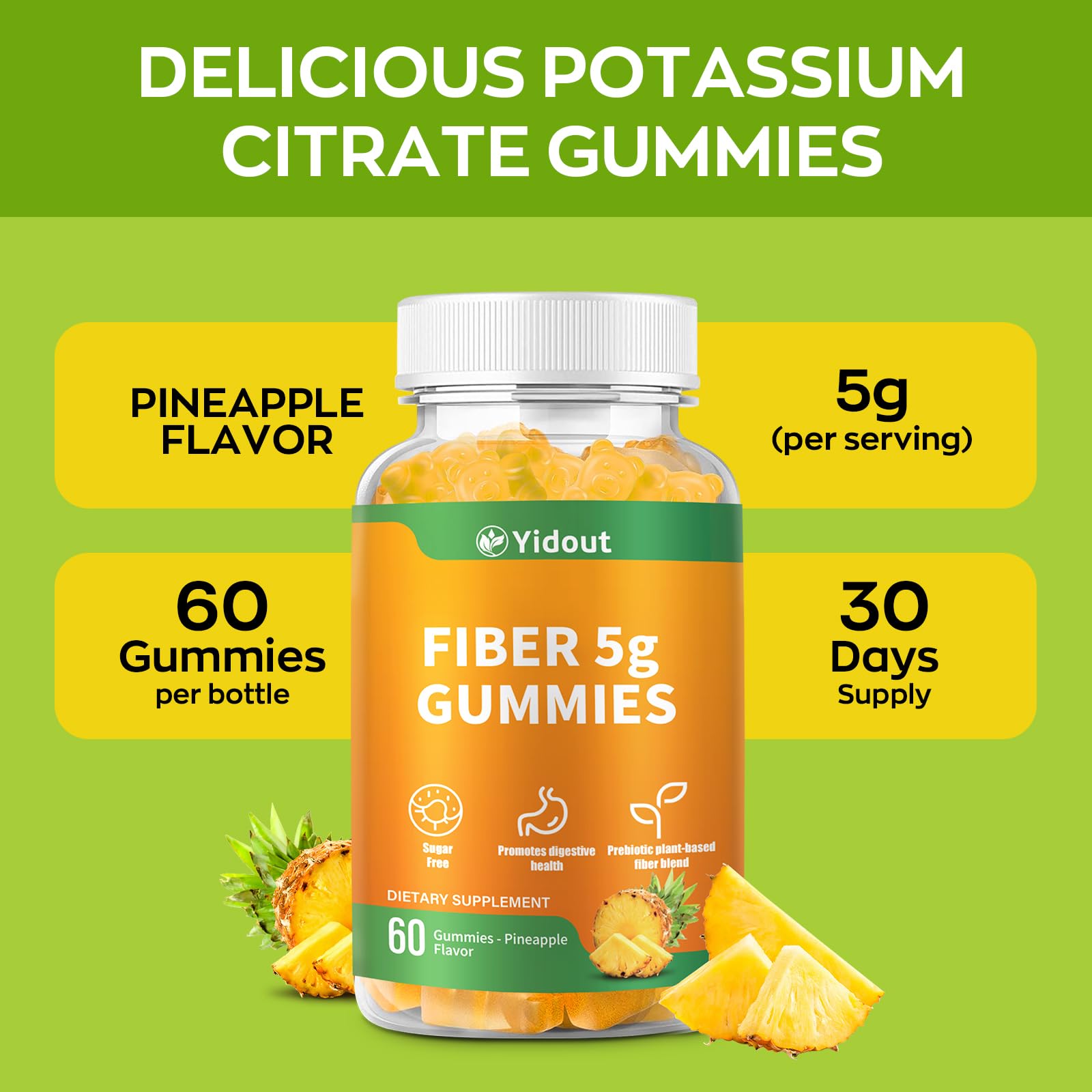Yidout pineapple flavor visuals convey enjoyable taste and approachable daily routine
