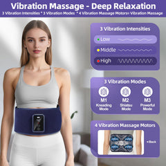 YIYIOOTH back massager belt heat level display emphasizes customizable warmth.