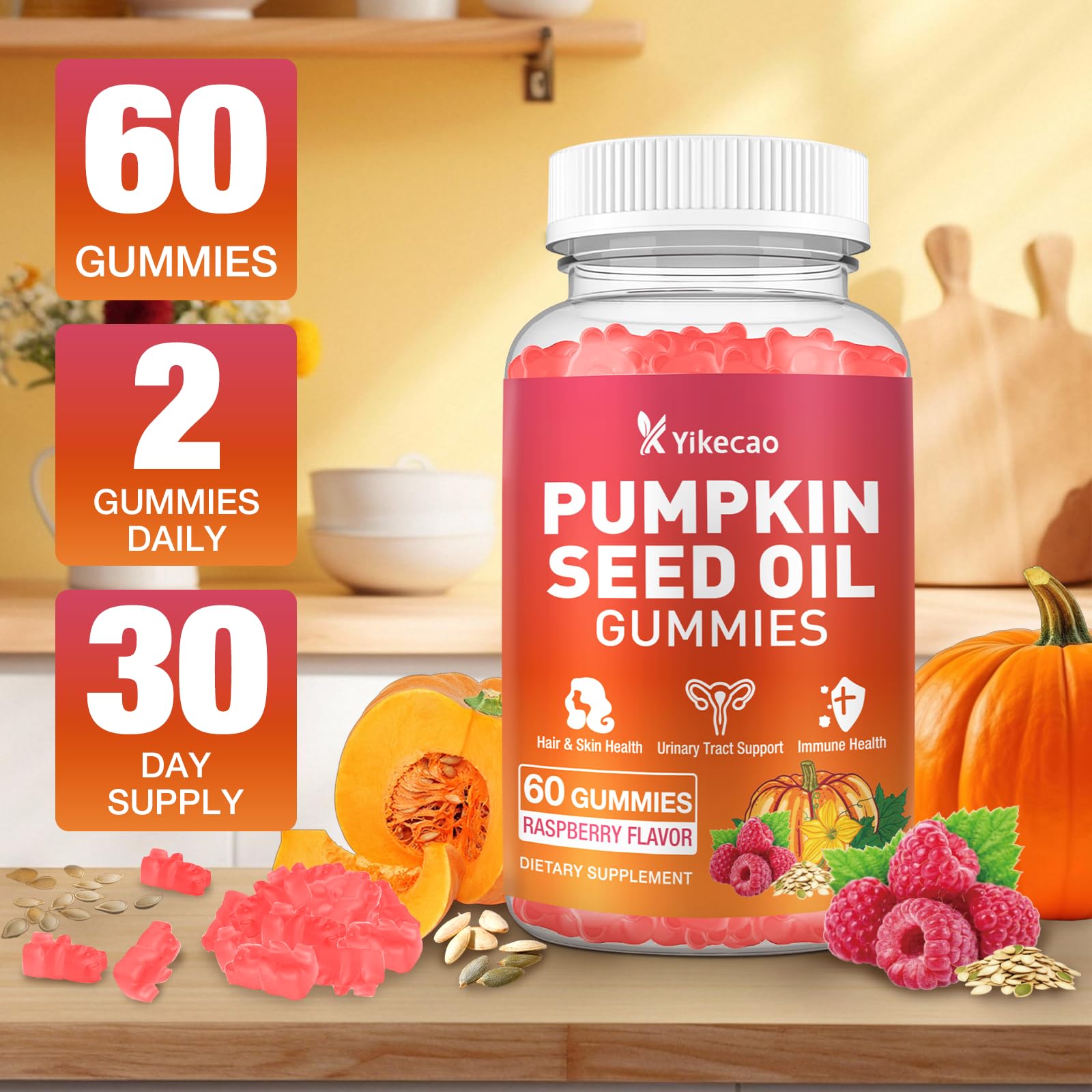 Yikecao 120-count bottle, long-lasting daily supplement for balance