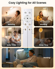 Lamp rotated to demonstrate 340-degree flexibility and angle control