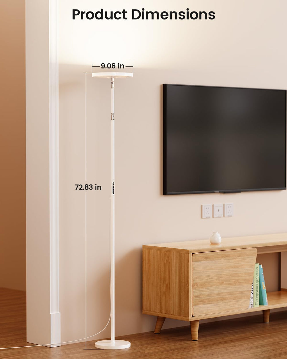 Lamp with 5 color modes shown for mood or ambient lighting