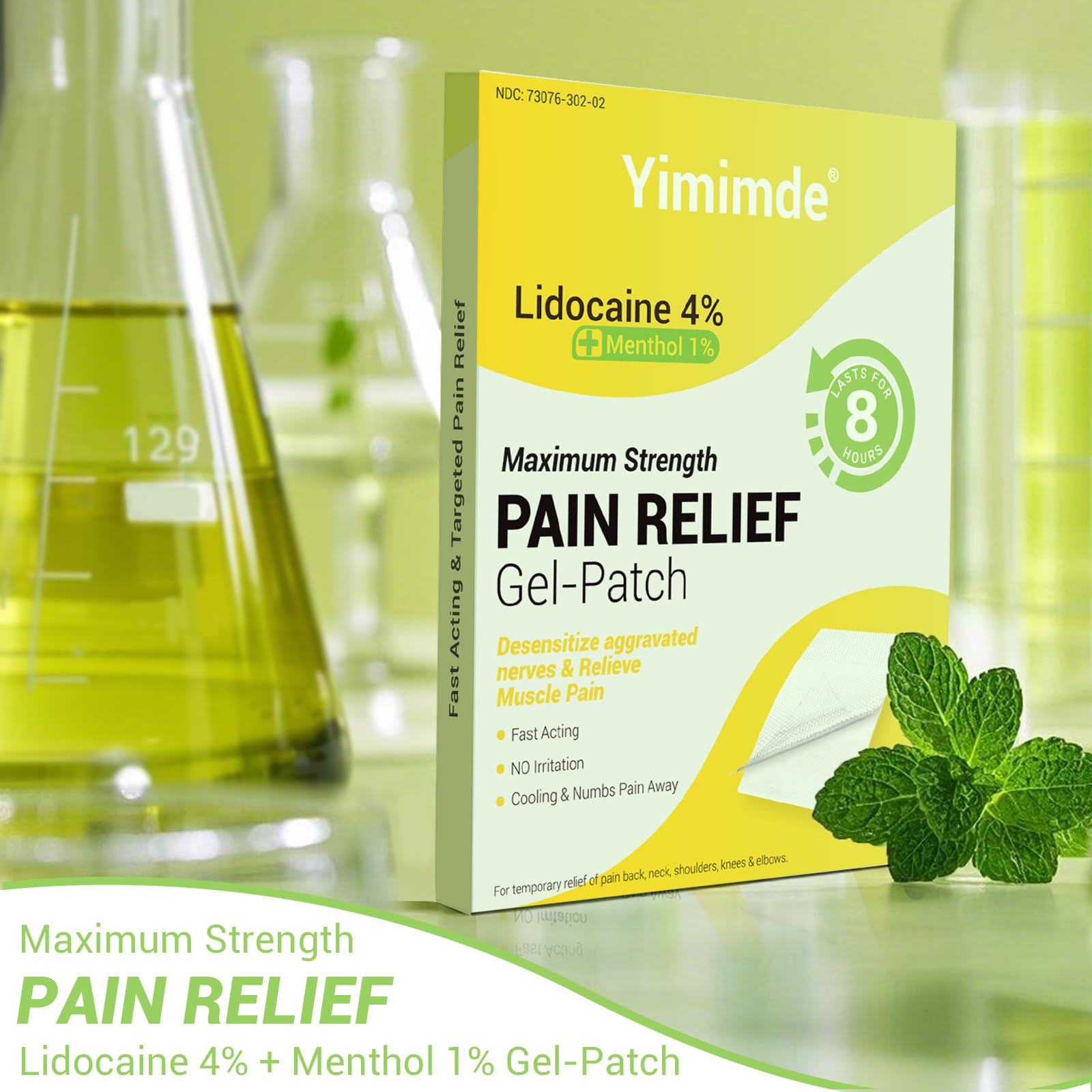 Yimimde lidocaine-menthol patch for neck and shoulder pain with rapid cooling sensation