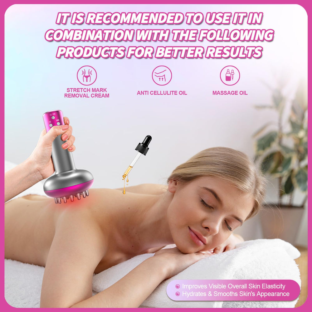 Yincook conductive gel application enhances massage depth for cellulite reduction.