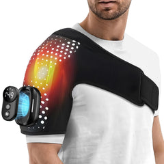 Yincook cordless shoulder heating pad worn for on-the-go warmth and relief