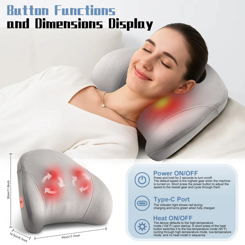 Yincook ergonomic curve design hugs the neck and shoulders for targeted relief.