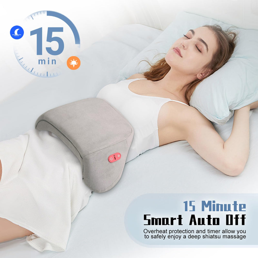 Yincook four kneading nodes deliver deep tissue massage across back and shoulders.