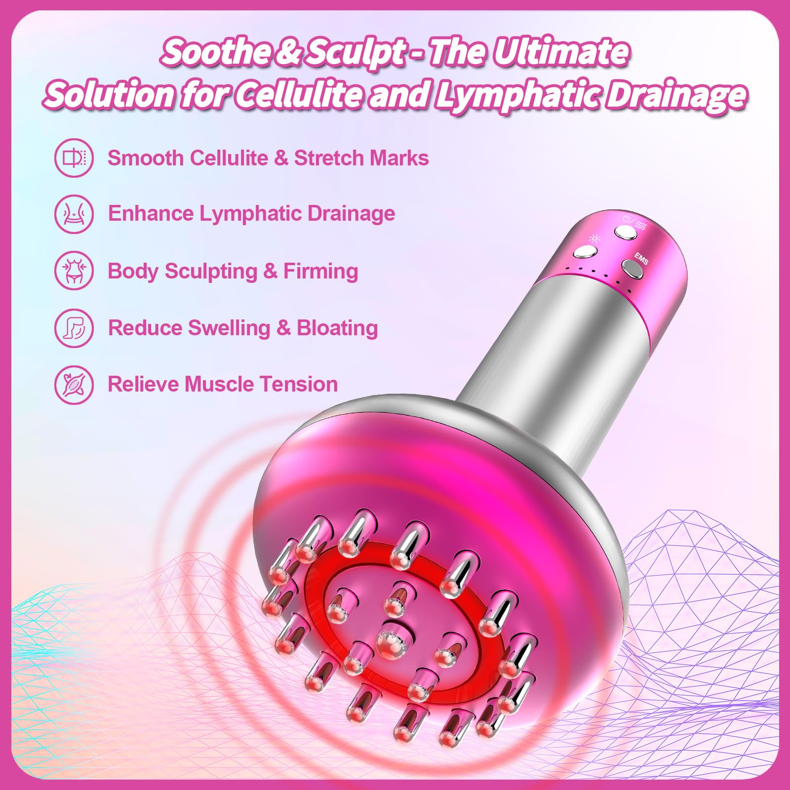 Yincook rechargeable wireless massager ready to use anywhere at home.
