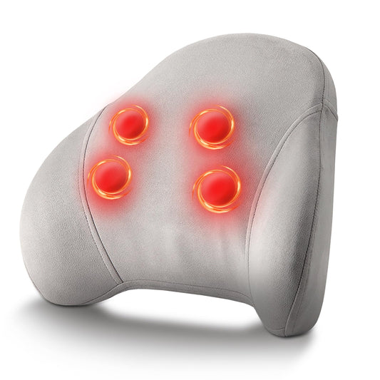 Yincook Shiatsu back massager with heat in use for in-home neck and back relief.