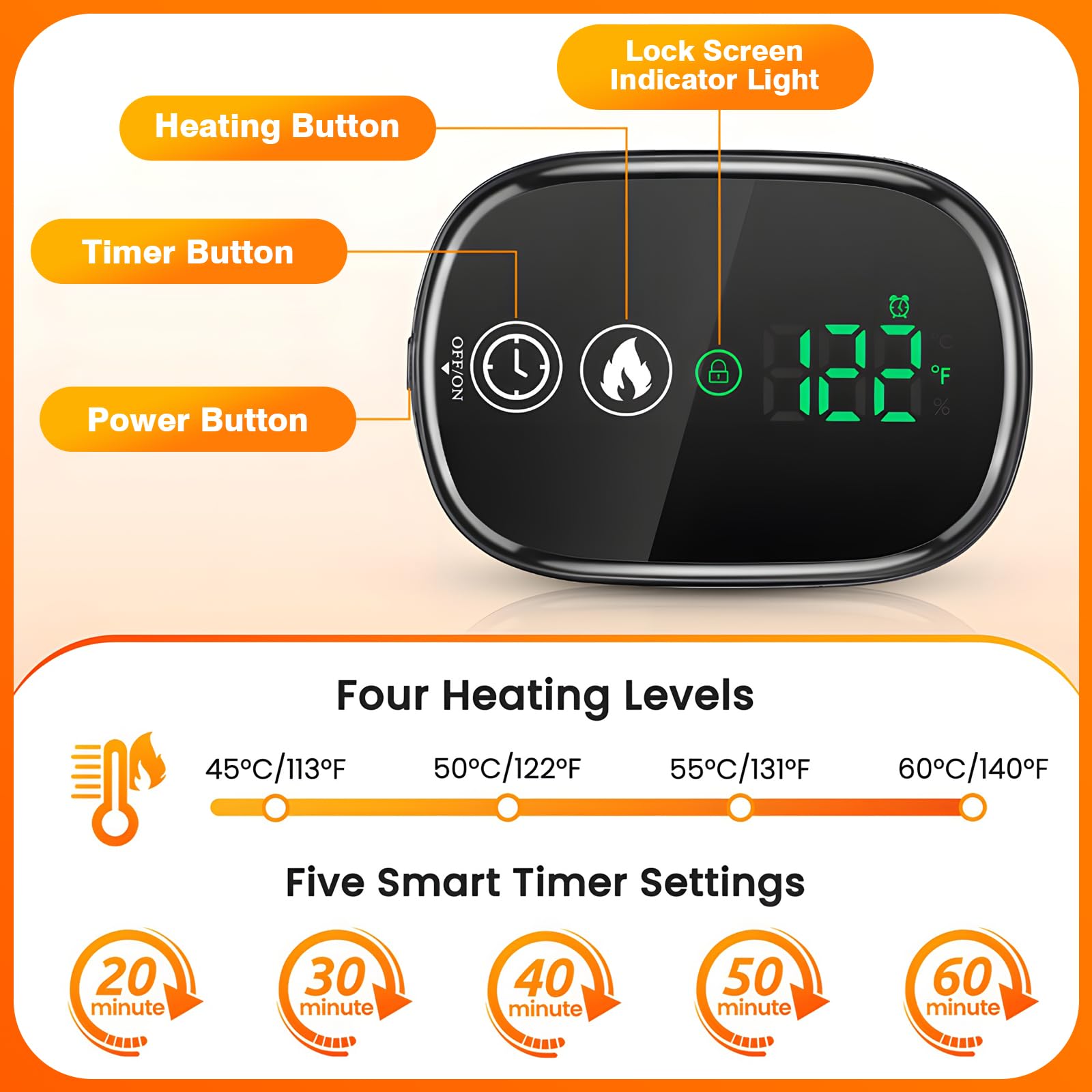 Yincook cordless-battery enables portable warmth without outlets