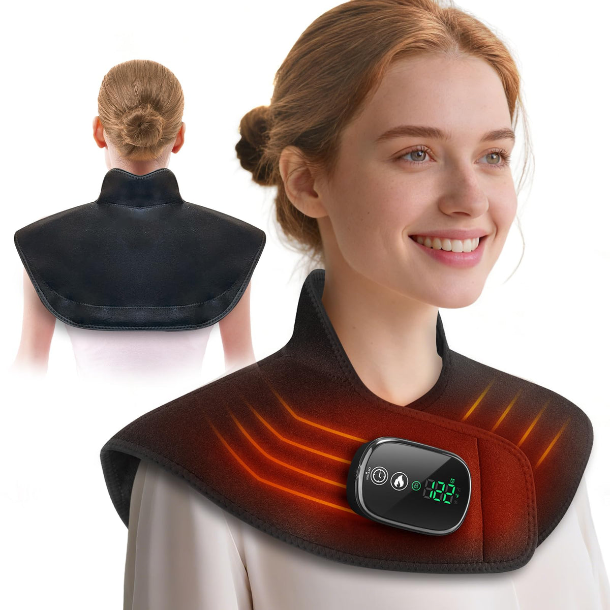 Yincook weighted heating pad neck-shoulder for targeted warmth and upper-body comfort