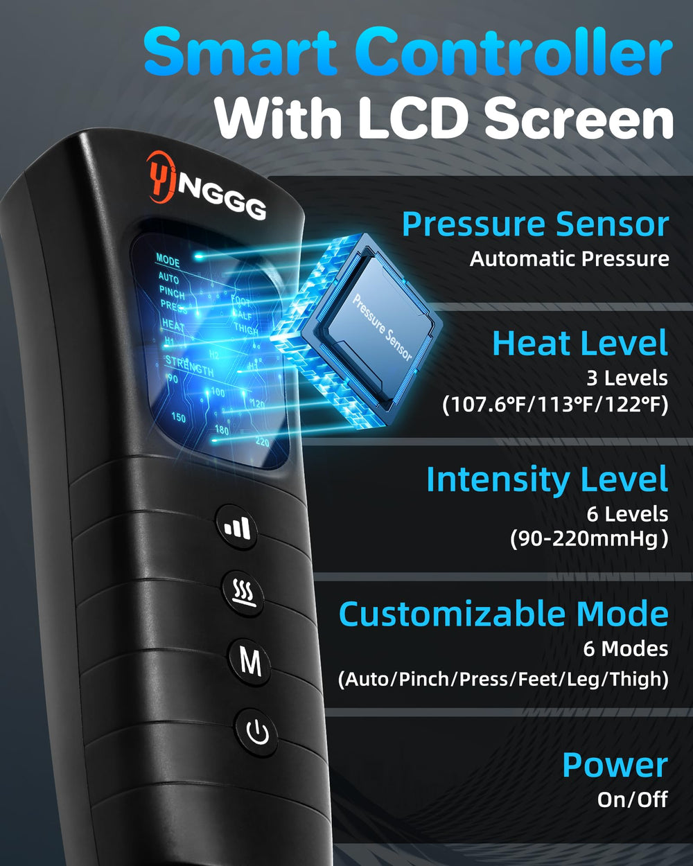YINGGG six modes and six intensities adapt to your relaxation needs.