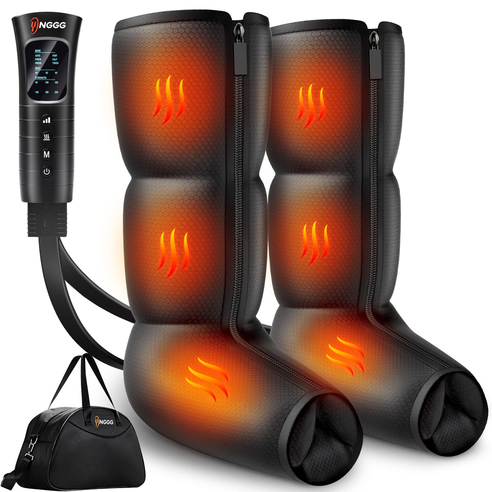 YINGGG leg compression massager boot in use provides soothing foot and calf support