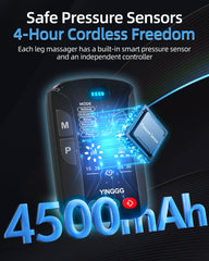 YINGGG 4500 mAh battery delivers up to 180 minutes of cordless massage on a charge.