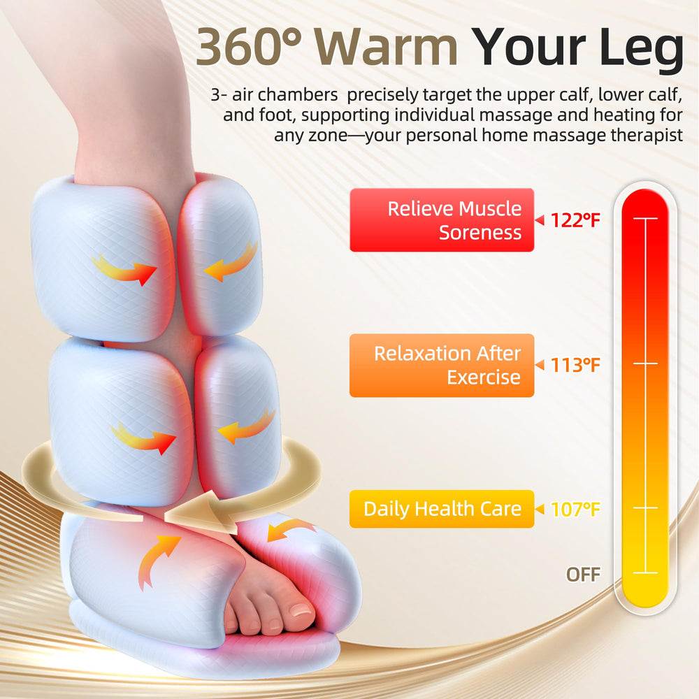 YINGGG leg massager zipper design for easy on/off and snug fit