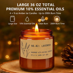 YINUO LIGHT amber jar candles closeup shows elegant packaging and rich fragrance.