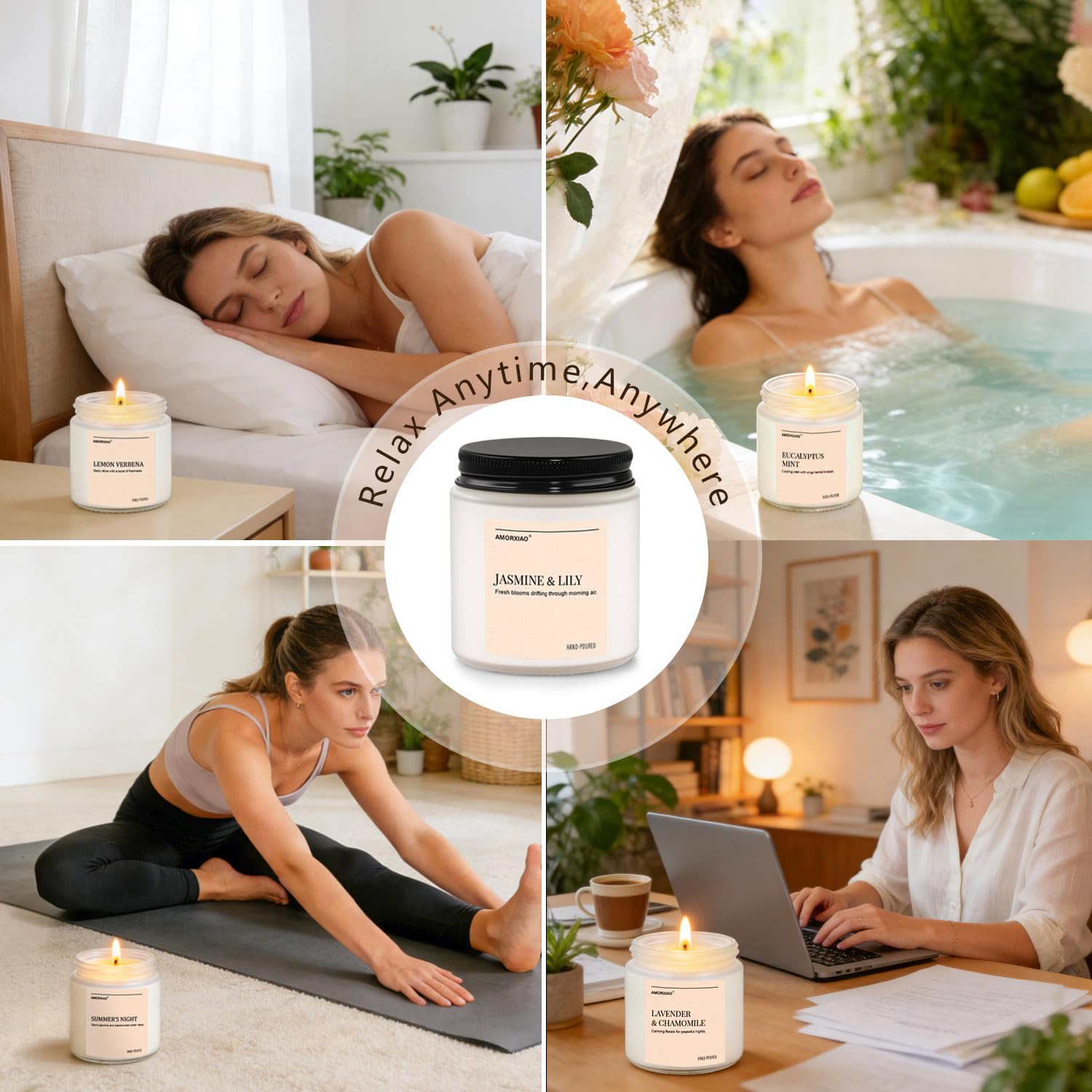 YINUO LIGHT Coconut & Sea Breeze candle, beachy serenity at home.