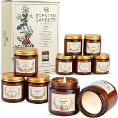 YINUO LIGHT gift set in amber jars enhances cozy home ambiance