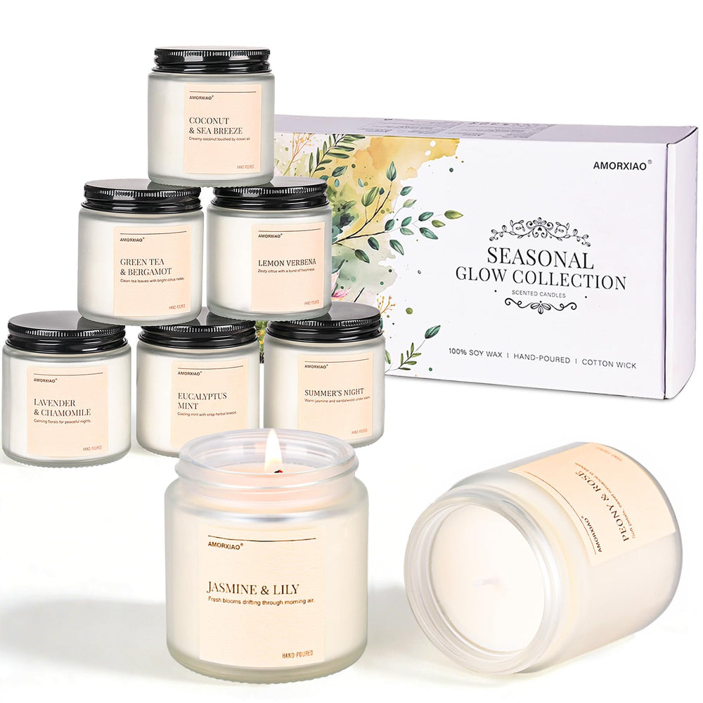 YINUO LIGHT Green Tea & Bergamot candle, clean, uplifting morning aroma.