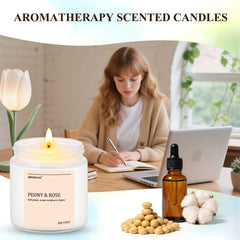 YINUO LIGHT Peony-Rose candle, bright scent for welcoming spaces.