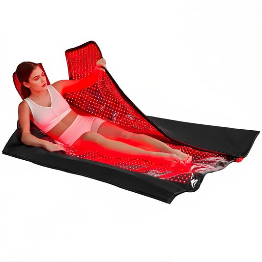 YIPFREE red light therapy mat shown in full-body layout for broad relaxation use.