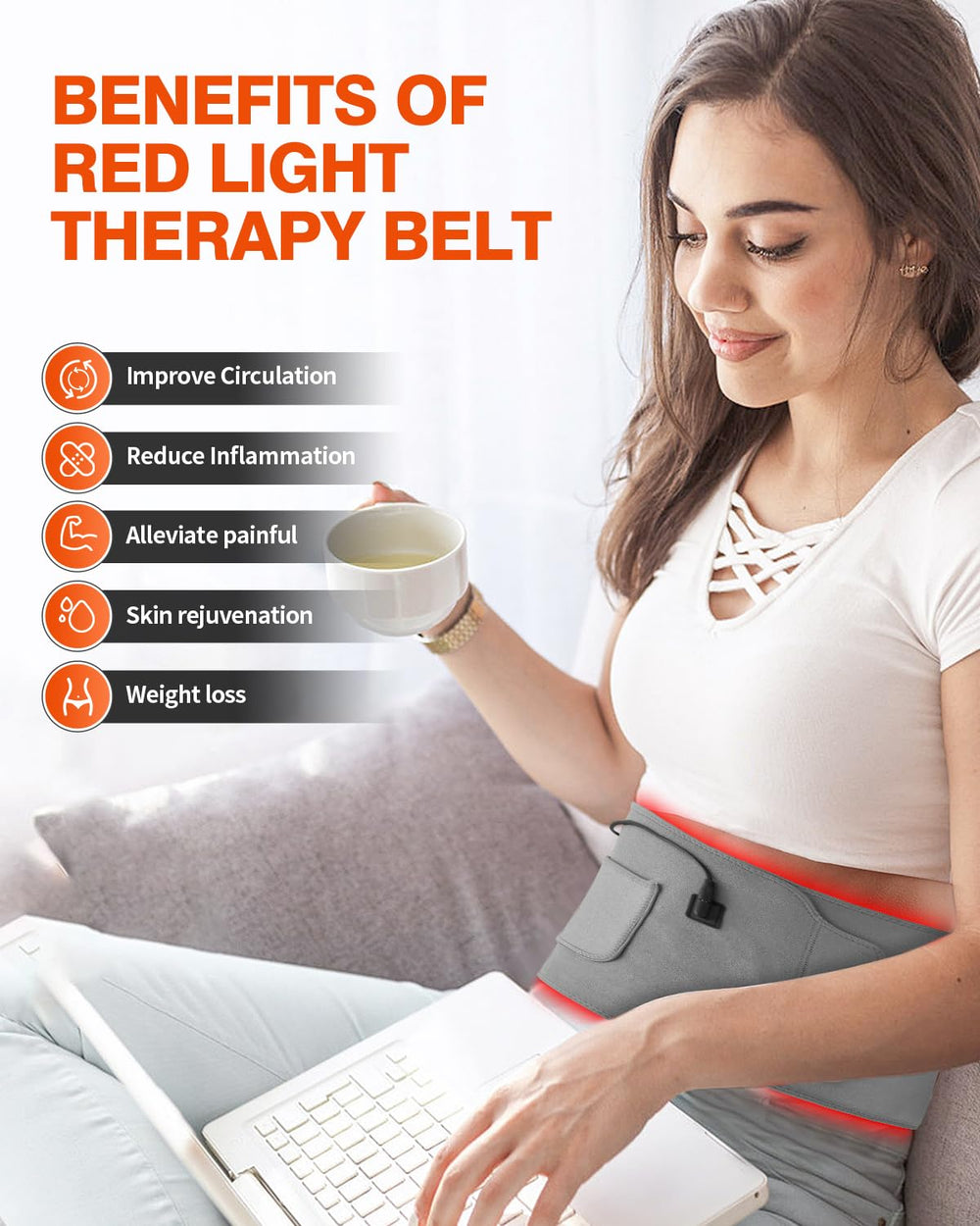 YIPFREE red light therapy belt extension strap enabling longer coverage