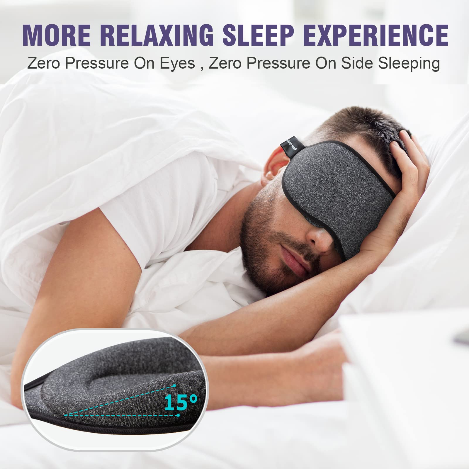 Gift-ready packaging of YIVIEW sleep mask for travel or routine use