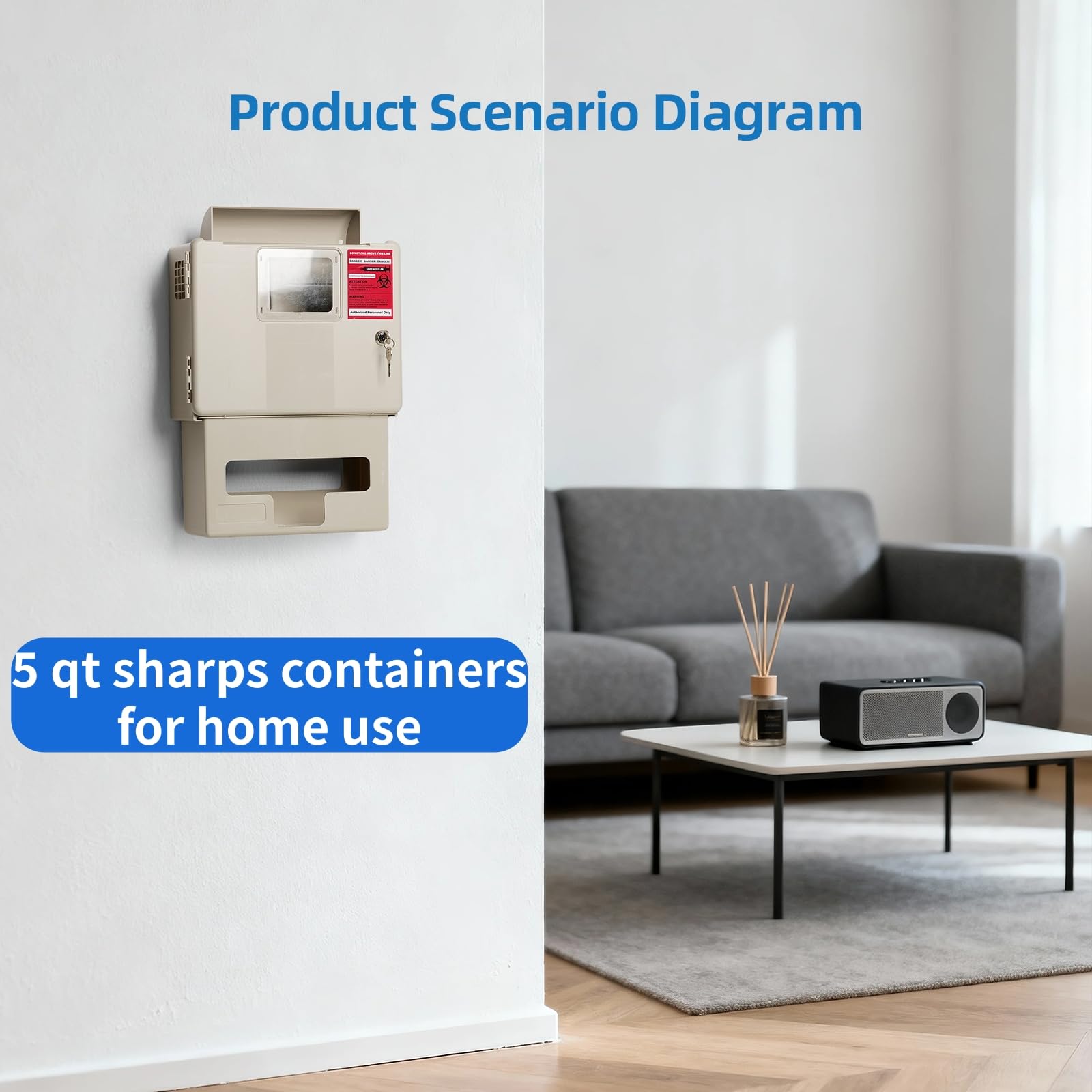 YJNAUPAI durable ABS construction for long-term use and waste containment.