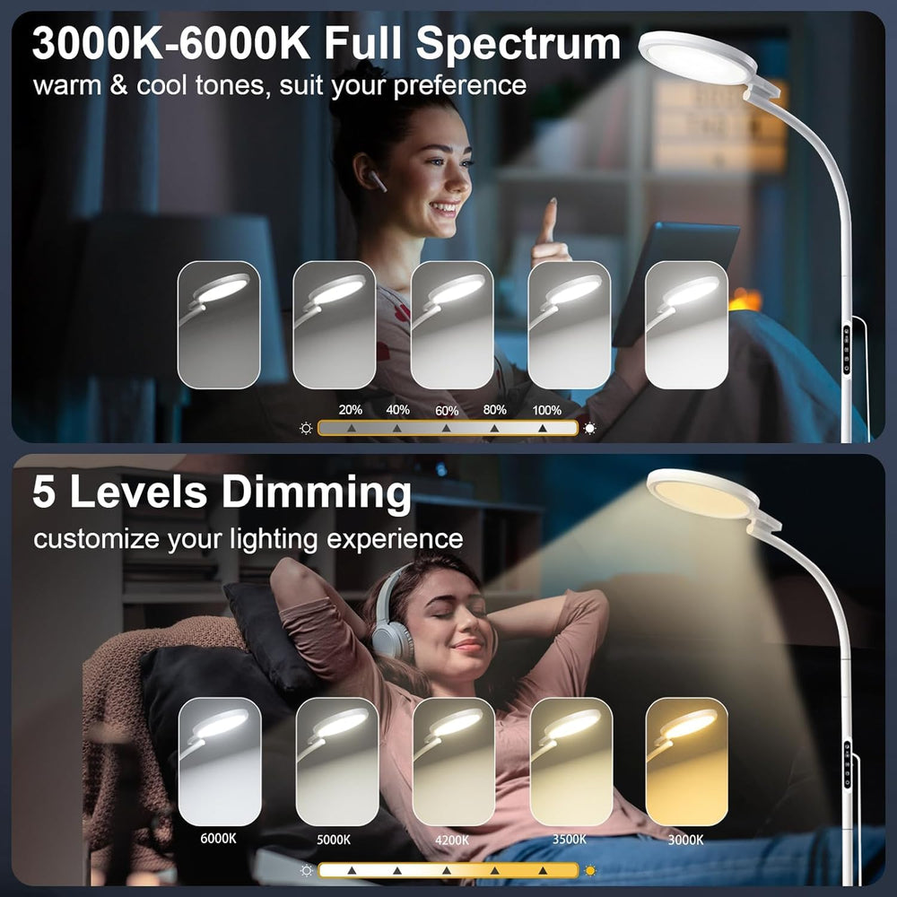 YKoliron 360-degree gooseneck allows precise light aiming.