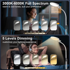 YKoliron 360-degree gooseneck allows precise light aiming.