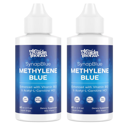 YLVARIN THORIA Methylene Blue Drops bottle in amber glass for stable storage and purity