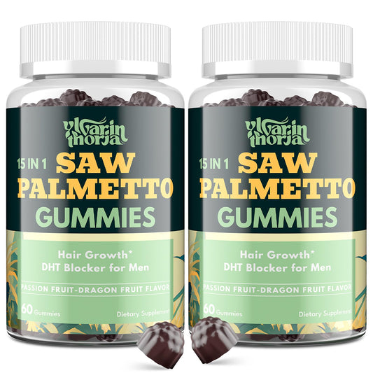 YLVARIN THORIA Saw Palmetto Gummies bottle for easy daily wellness ritual.