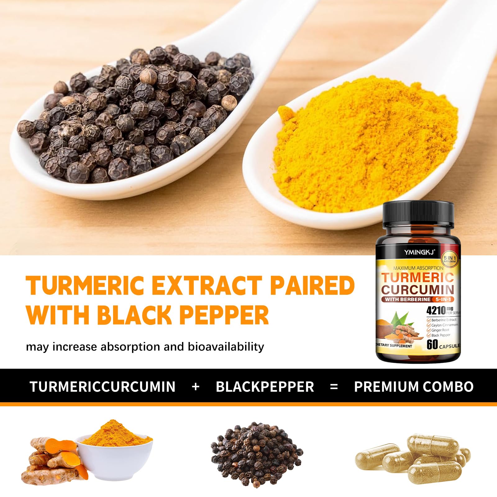 YMINGKJ blend capsule with ginger and cinnamon for plant-based wellness