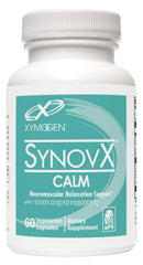 XYMOGEN SynovX Calm bottle front promotes targeted relaxation for daily mobility.