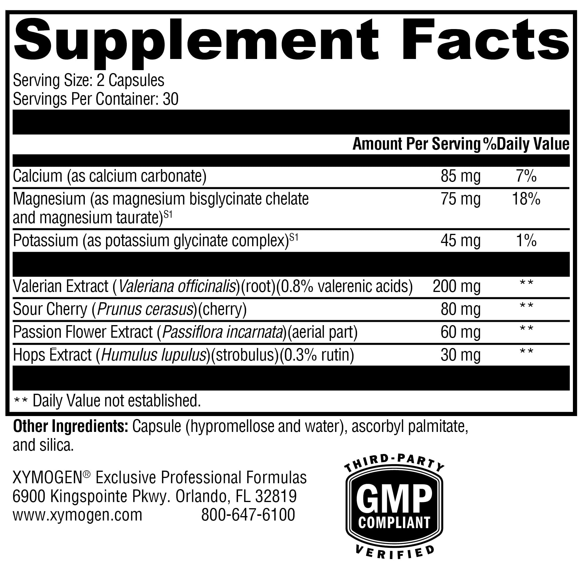 SynovX Calm mineral blend closeup emphasizes calcium and magnesium for relaxed muscles.