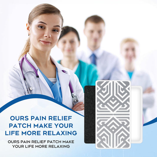 Yoapa Reusable Pain Patch applied on knee during daily activity.